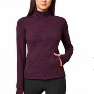Mondetta Deep Plum Fitted Jacket/ Top NWT